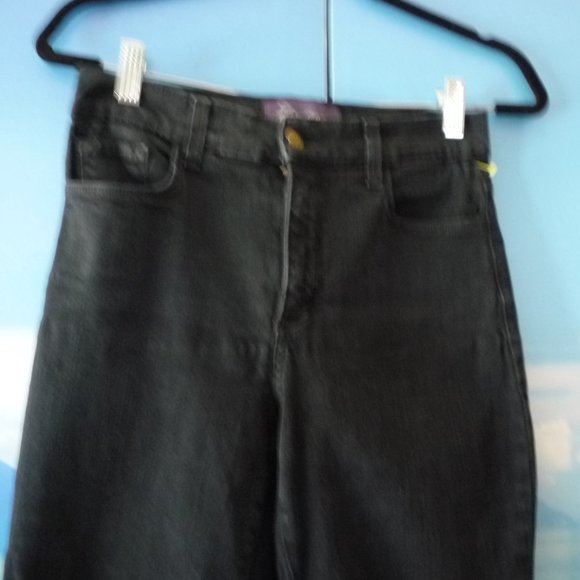 NYDJ JEANS SIZE 6P BLACK STRETCH STRAIGHT LEG - Picture 3 of 6